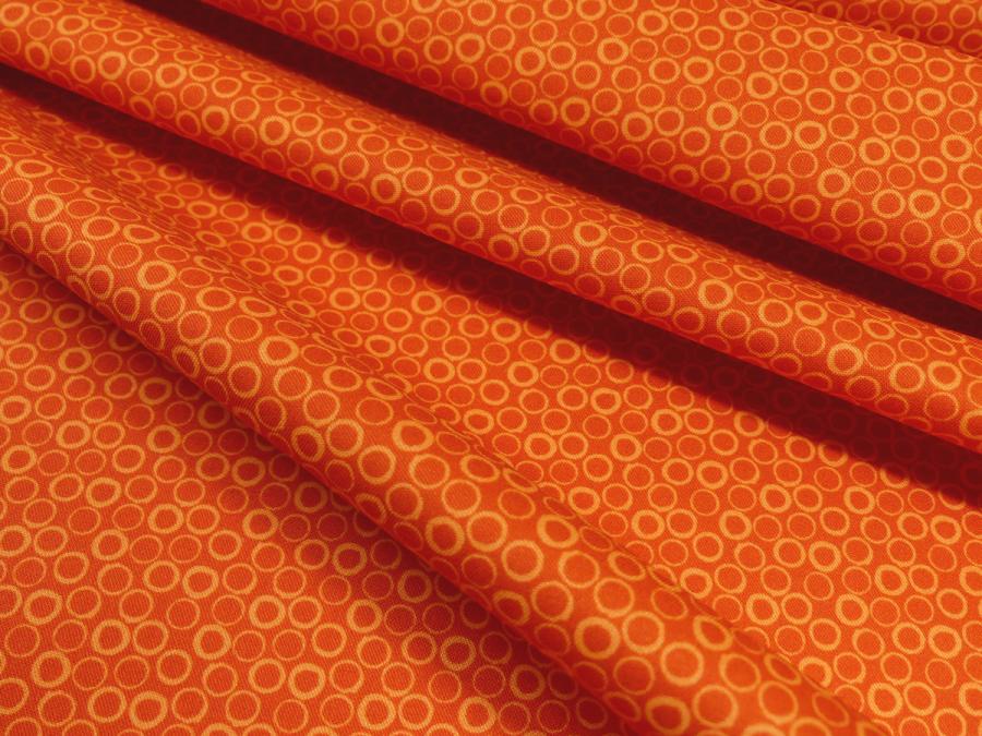 Patchworkstoff Benartex Serie Frogtastic Basi Ton in Ton orange terra